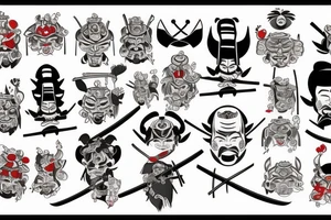Japanese samurai tattoo idea