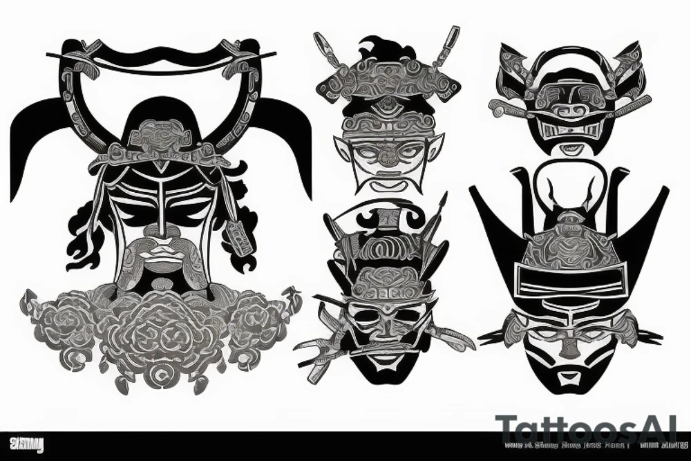 Japanese samurai tattoo idea