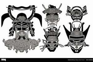Japanese samurai tattoo idea