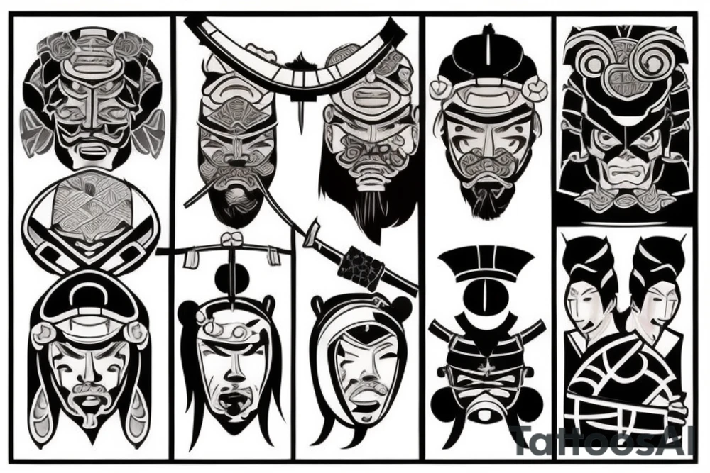 Japanese samurai tattoo idea