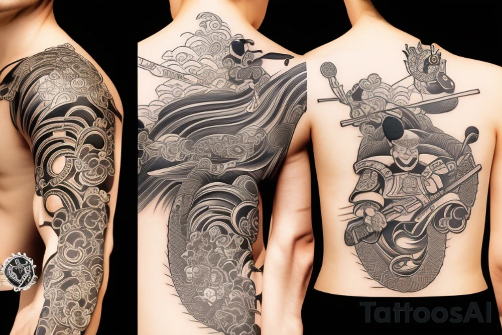 Japanese samurai tattoo idea