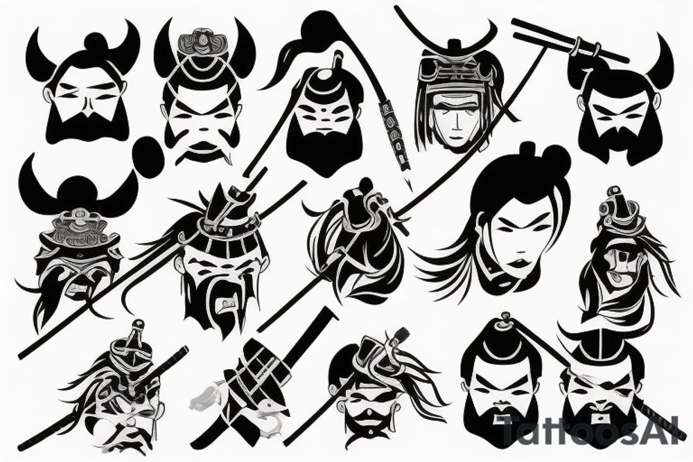 Japanese samurai tattoo idea