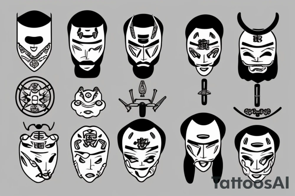 Japanese samurai tattoo idea