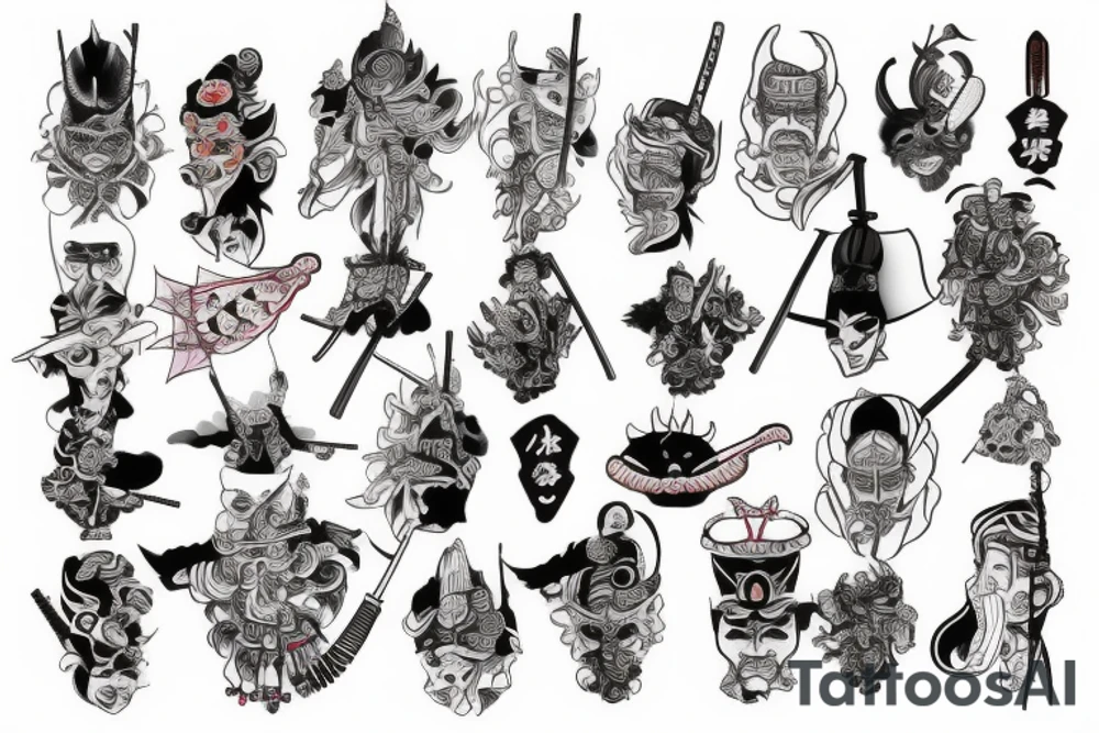 Japanese samurai tattoo idea