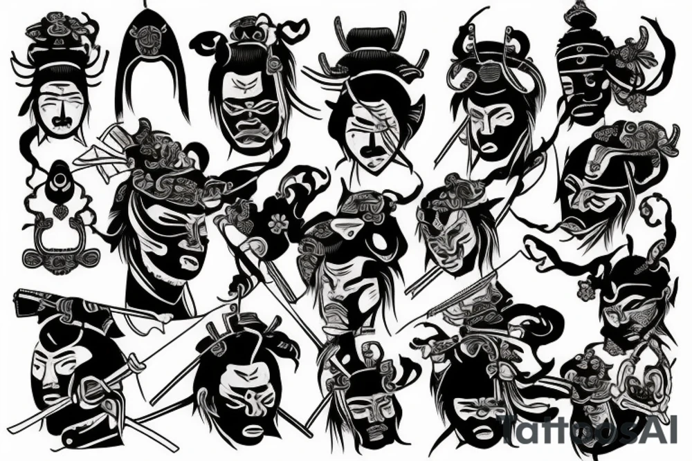 Japanese samurai tattoo idea