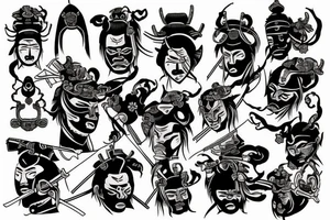 Japanese samurai tattoo idea
