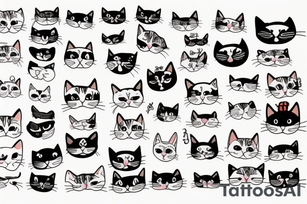 Cat face tattoo idea