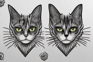 Cat face tattoo idea