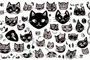 Cat face tattoo idea