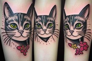 Cat face tattoo idea