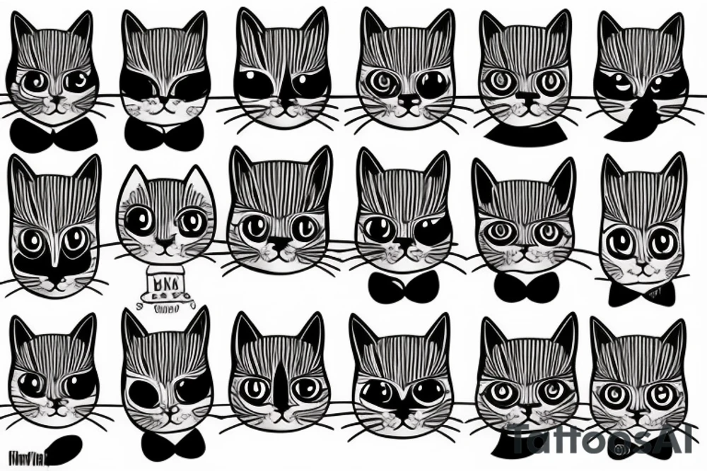 Cat face tattoo idea