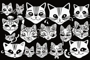 Cat face tattoo idea