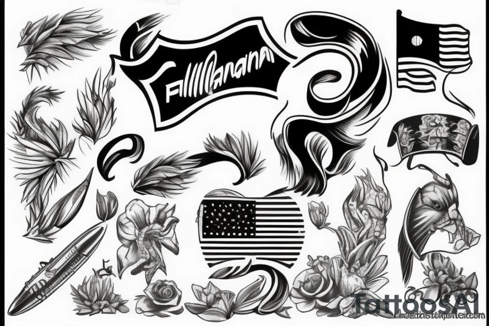 Filipino flag tattoo idea