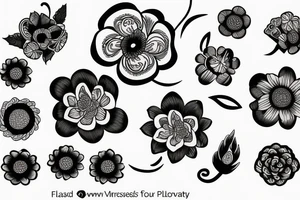 travel magnet with a woman and flowers tattoo idea