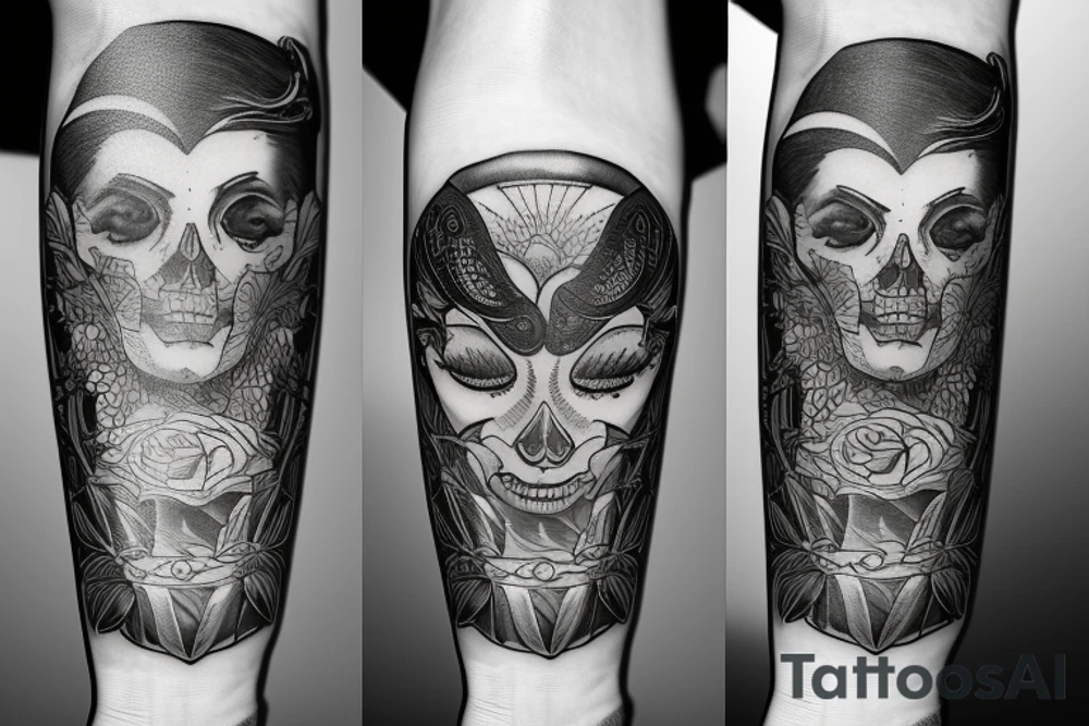 белый воин с топором и бородой tattoo idea