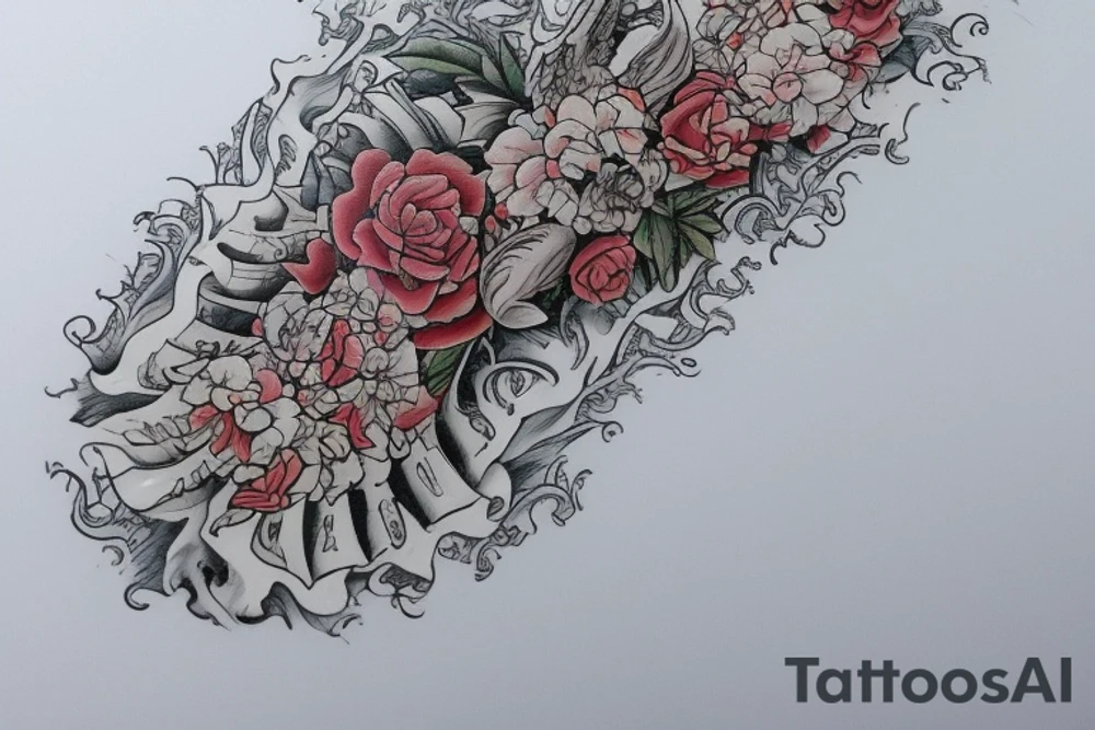 рукав в стиле реализм, архангел, крылья, меч, хмурый взгляд tattoo idea рукав в стиле реализм, архангел, крылья, меч, хмурый взгляд tattoo idea