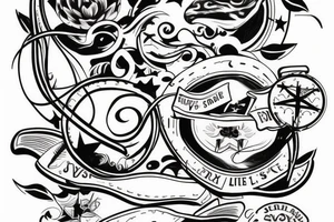 Ship, sky, lite home tattoo idea