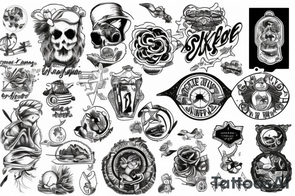 Ship, sky, lite home tattoo idea
