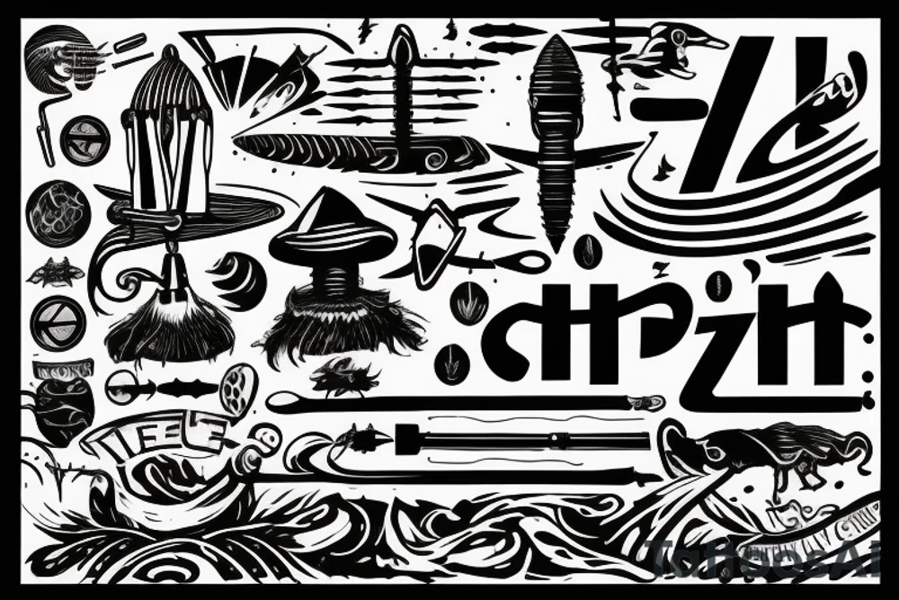 The word GRAZZHOPPER in old English lettering and lighting bolts in the place of each z tattoo idea