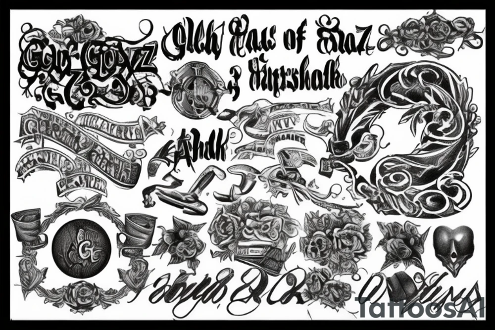 The letters G.R.A.Z.Z.H.O.P.P.E.R, in old English tattoo idea