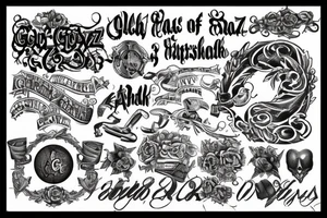The letters G.R.A.Z.Z.H.O.P.P.E.R, in old English tattoo idea