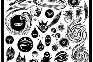 Black daw flying up to the infinity tattoo idea