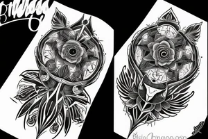 Black daw flying up tattoo idea