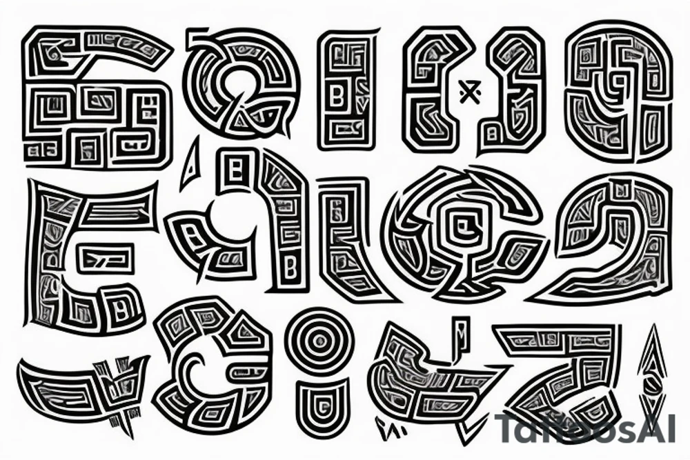 letters DGDM on runes language tattoo idea