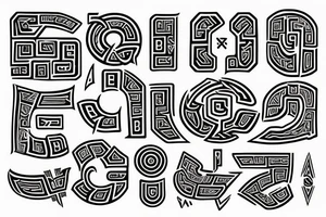 letters DGDM on runes language tattoo idea