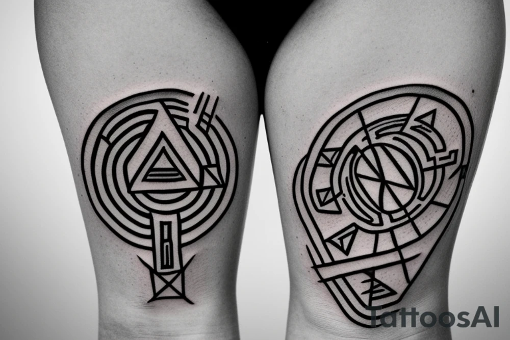 letters DGDM on runes language tattoo idea