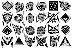 Love, family, friends, success on hierogoifi tattoo idea