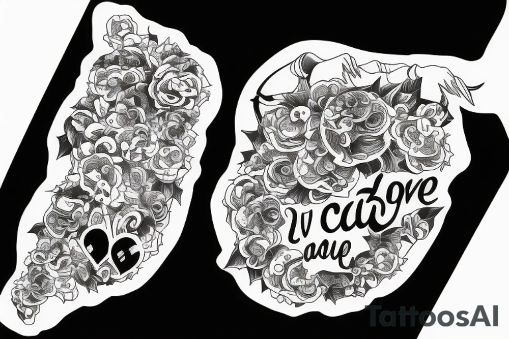 word success, love, family, friends, on hierogoifi tattoo idea