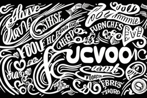 word success, love, family, friends, on hierogoifi tattoo idea