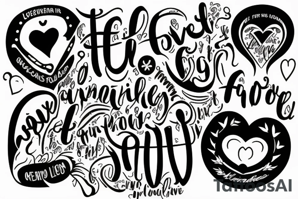 hierogoifi success, love, family, friends, tattoo idea