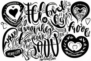 hierogoifi success, love, family, friends, tattoo idea