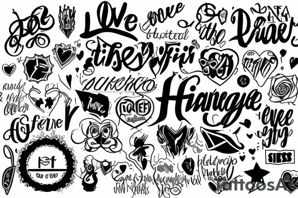 hierogoifi success, love, family, friends, tattoo idea