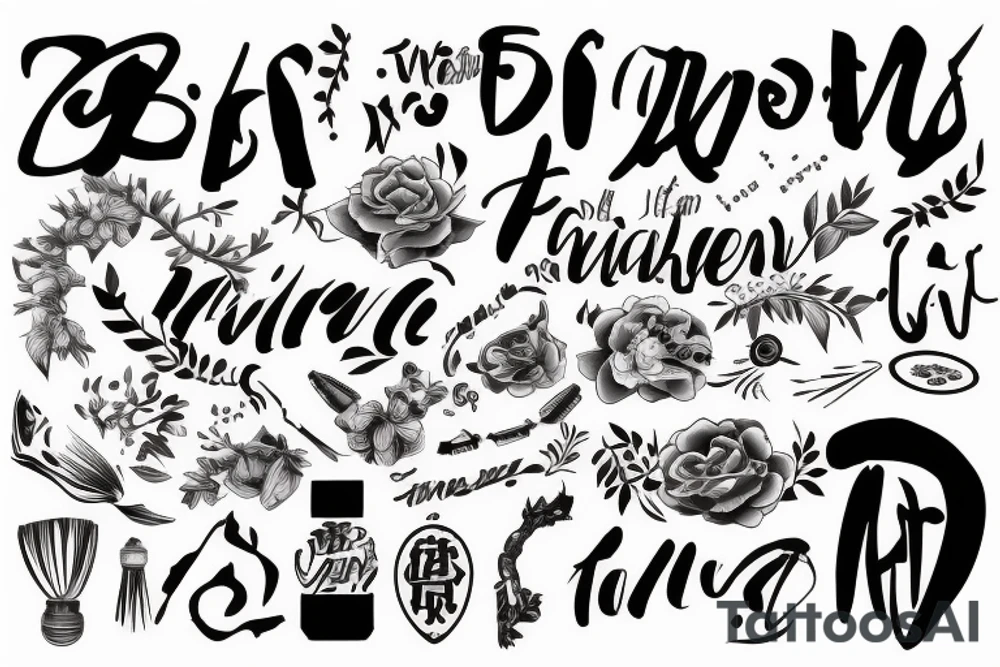 愛,  友人, 家族, 成功 tattoo idea