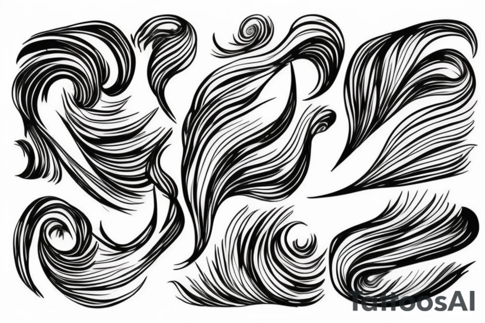 A horse head fading away into wisps like the wind tattoo idea