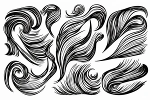 A horse head fading away into wisps like the wind tattoo idea