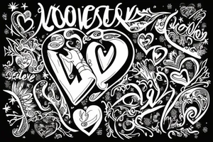 A dedication to love on 18 December 2022 tattoo idea