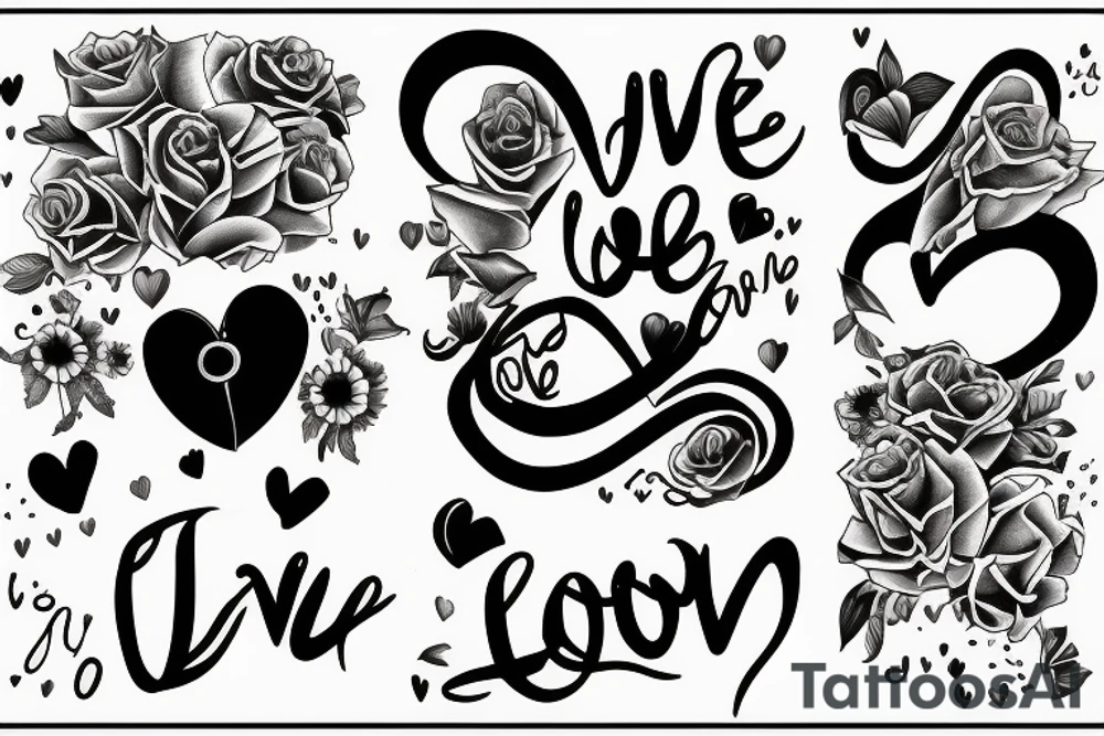 A dedication to love on 18 December 2022 tattoo idea