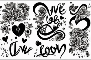 A dedication to love on 18 December 2022 tattoo idea
