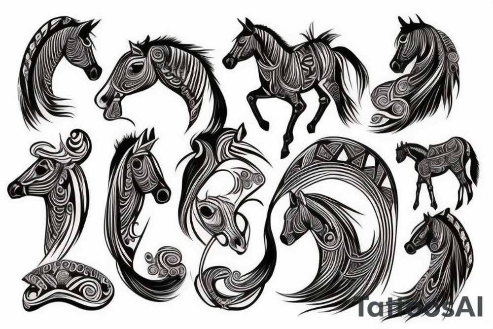 Horses tattoo idea