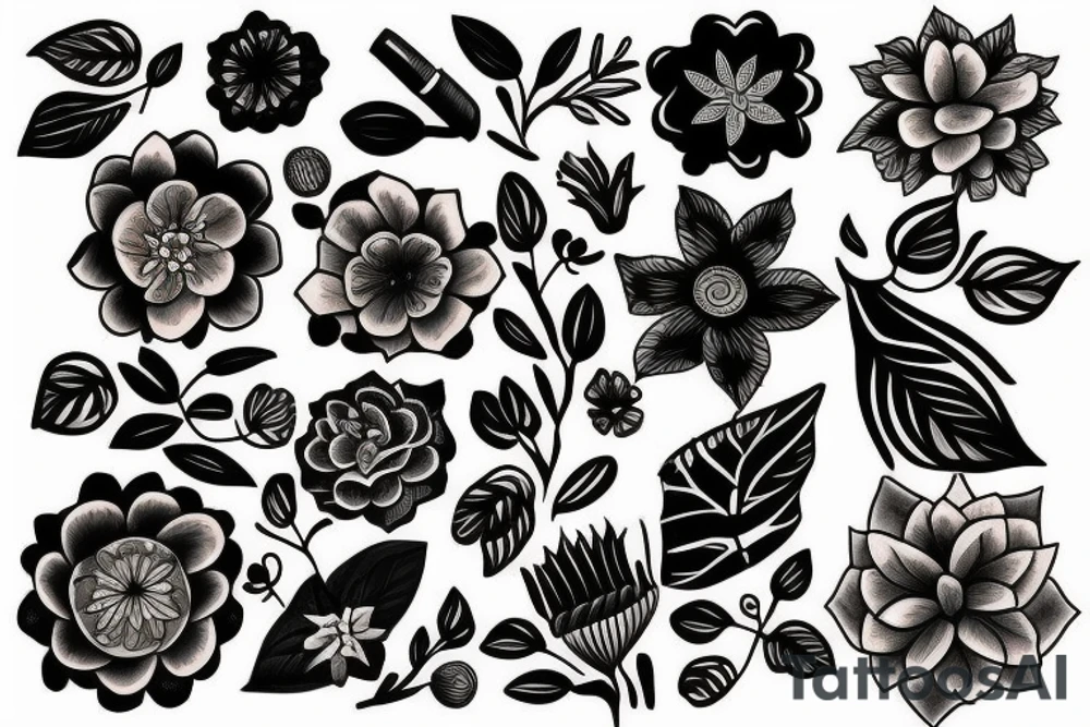 An African flower tattoo idea