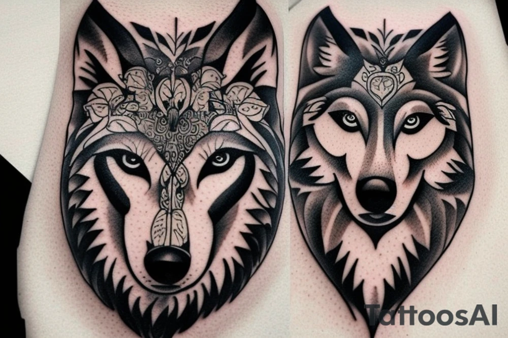 Wolf tattoo idea