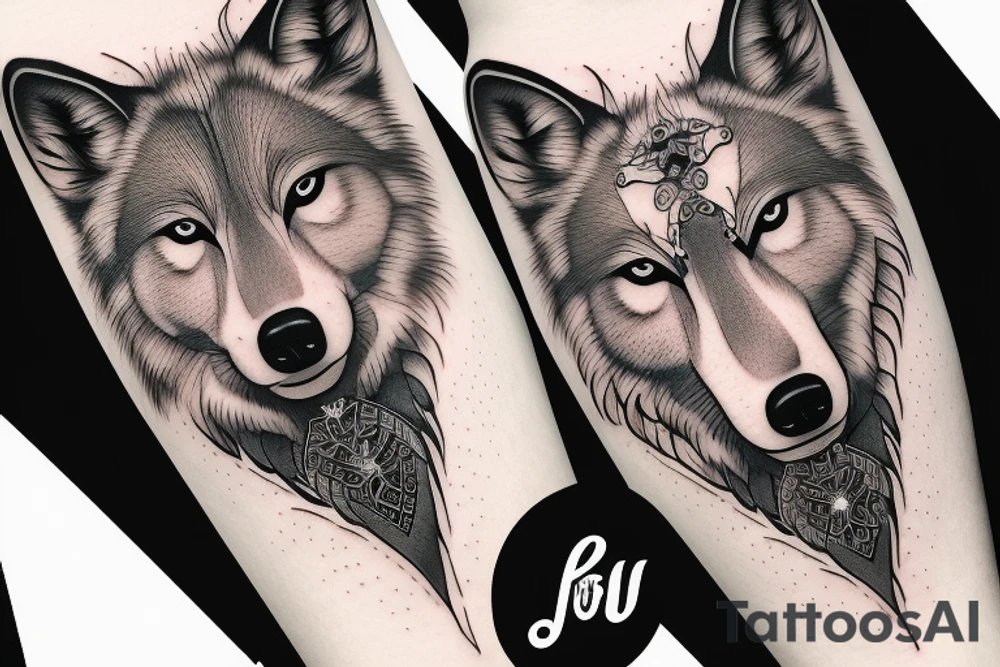 Wolf tattoo idea