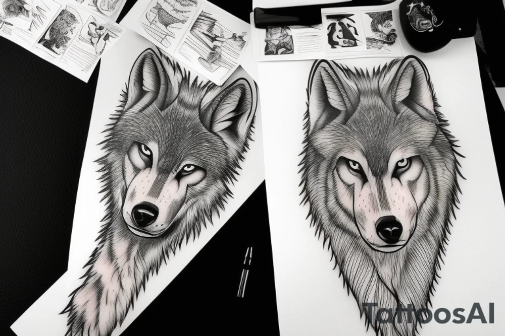 Wolf tattoo idea