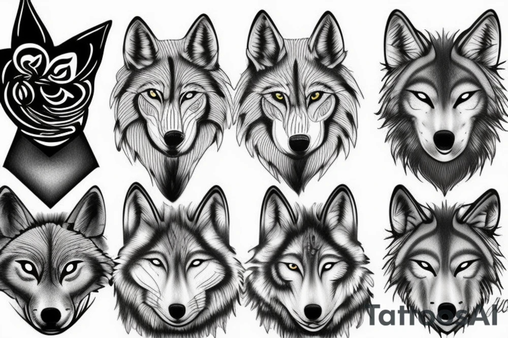 Wolf tattoo idea