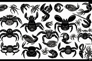 Crab and scorpion tattoo idea