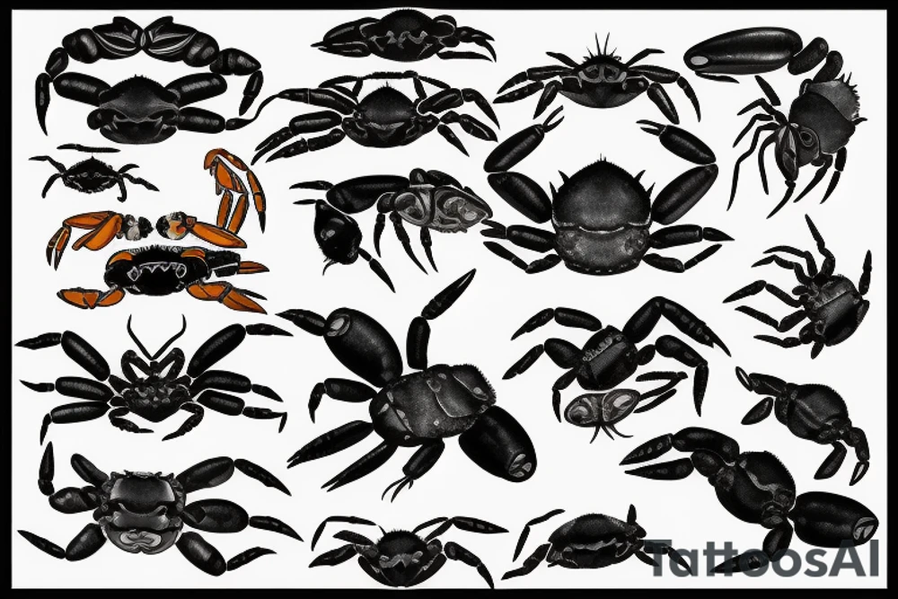 Crab and scorpion tattoo idea